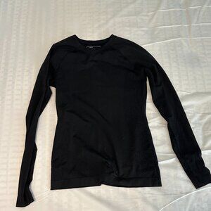 Figs Salta Seamless Longsleeve Underscrub in Black